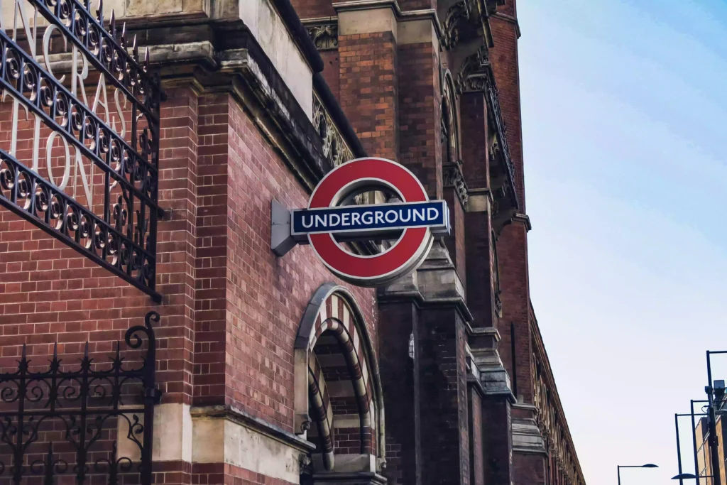London's Underground station near Mentone Hotel
