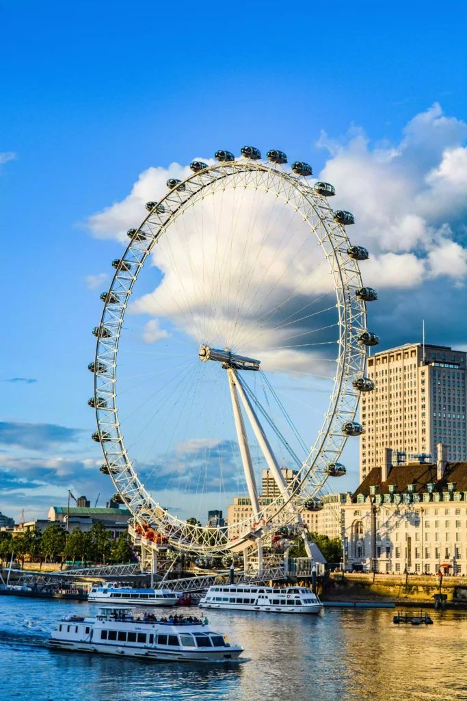 London Eye Ferris Wheel offers a breathtaking at a glance view of the whole cityscape